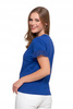Elegancka Bluzka Damska Motylkowe Rękawy z Koronką Koszulka T-Shirt MORAJ 