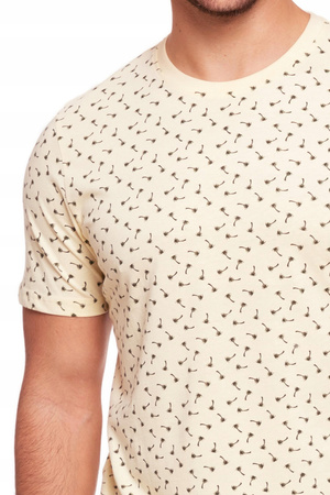 T-Shirt Męski Klasyczny Bawełniany Krótki Rękaw Okrągły Dekolt MORAJ 