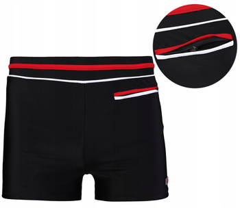 KĄPIELÓWKI MĘSKIE DOPASOWANE BOKSERKI SZORTY Z KIESZONKĄ NA ZAMEK MORAJ