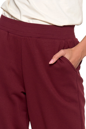 DRES DAMSKI SPODNIE KLASYCZNE WYSOKI STAN OCIEPLANA BLUZA Z HAFTEM MORAJ 