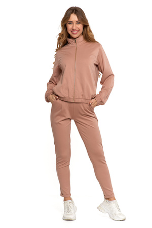 BLUZA DRESOWA DAMSKA MORAJ ROZPINANA GŁADKA KLASYCZNA ZE STÓJKĄ MODNA