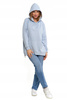 LUŹNA BLUZA DAMSKA DRESOWA OVERSIZE PRZEZ GŁOWĘ Z KAPTUREM MORAJ