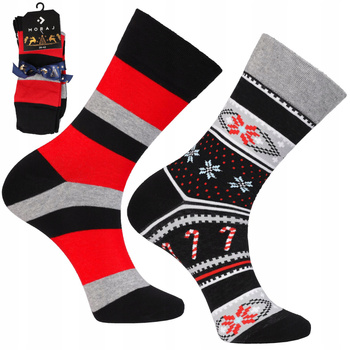 Skarpety Świąteczne Męskie Skarpetki Prezent na Święta MORAJ 2-pak
