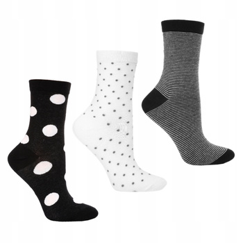 Skarpetki Damskie Długie Kropki 3-pary MORAJ