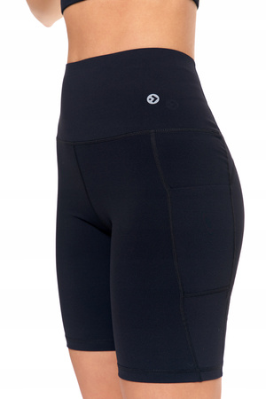 Legginsy Kolarki Szorty Damskie Sportowe Wysoki Stan z Kieszeniami MORAJ 