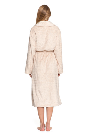 CIEPŁY SZLAFROK DAMSKI DŁUGI ELEGNACKI NA PREZENT PUSZYSTY MODNY MORAJ