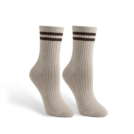 WYSOKIE SKARPETY DAMSKIE MORAJ SKARPETKI DŁUGIE W PRĄŻKI PASKI 5-PAR