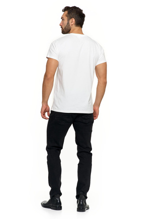 T-SHIRT PREMIUM MĘSKI Koszulka Gładka Bluzka Haft Logo Bawełna MORAJ 