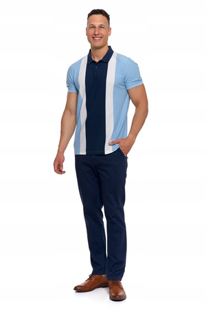 Elegancki T-Shirt Koszulka Polo Polówka z Krótkim Rękawem Modna MORAJ 