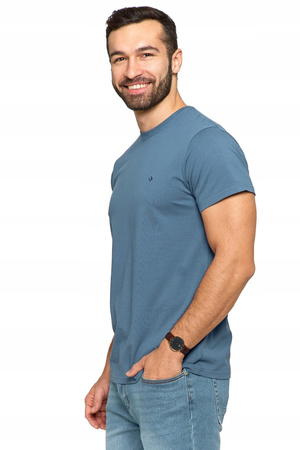 T-SHIRT PREMIUM MĘSKI Koszulka Gładka Bluzka z Haftem Logo MORAJ 