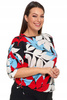 BLUZKA DAMSKA Wzorzysta Luźna Oversize Rękaw 3/4 Wiskoza MORAJ 