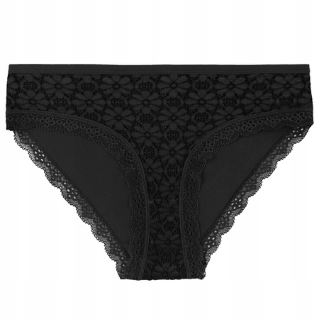 Figi Damskie Bikini Majtki Bawełniane Koronka Wygodne Modne 4-pak MORAJ 