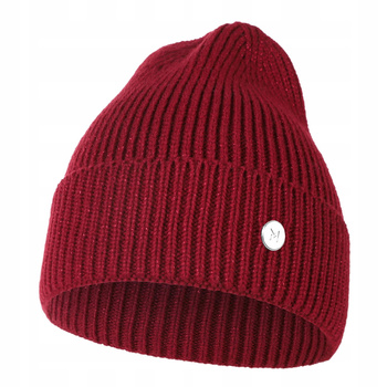 Czapka Damska Typ Beanie Modna Ozdobna Brokatowa Nić Prążkowana MORAJ