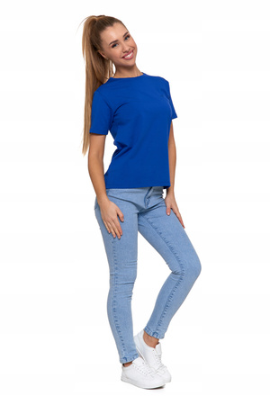 Koszulka Damska T-SHIRT PREMIUM Bawełna Krótki Rękaw Okrągły Dekolt MORAJ 