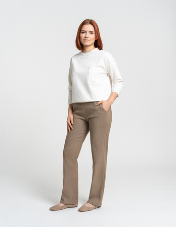 PROSTE SPODNIE DAMSKIE WIĄZANE ELASTYCZNE WYGODNE MODNE MORAJ