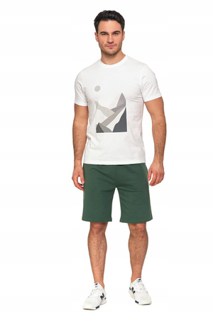 T-Shirt Męski Klasyczny Biały Koszulka Krótki Rękaw z Nadrukiem MORAJ 