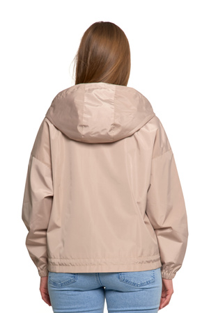 KURTKA DAMSKA PRZEJŚCIOWA Z KAPTUREM LEKKA NA JESIEŃ WYGODNA GŁADKA MORAJ