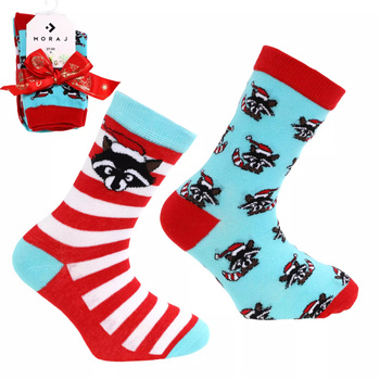 ŚWIĄTECZNE SKARPETKI DZIECIĘCE PREZENT NA ŚWIĘTA MIKOŁAJKI 2-PAR