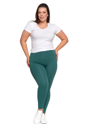 SPORTOWE LEGGINSY DAMSKIE WYSOKI STAN GŁADKIE KRYJĄCE MODELUJĄCE MORAJ