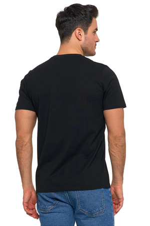 T-Shirt Koszulka Klasyczna Męska 100% Bawełna Krótki Rękaw Czarna MORAJ 