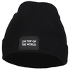 CZAPKA DAMSKA ZIMOWA PRĄŻKOWANA BEANIE NA CHŁODNE DNI MODNA NASZYWKA MORAJ