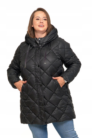 KURTKA DAMSKA PIKOWANA z Kapturem Przejściowa na Jesień Wiosnę MORAJ