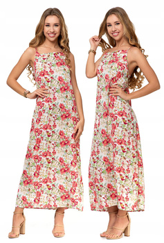 Długa Sukienka Maxi na lato Wiskoza MORAJ