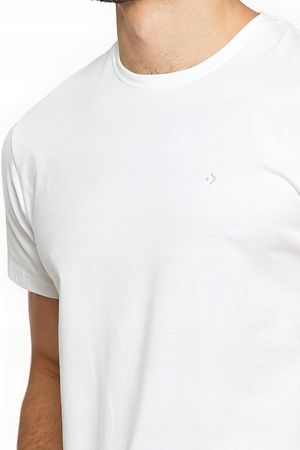 T-SHIRT PREMIUM MĘSKI Koszulka Gładka Bluzka Haft Logo Bawełna MORAJ 