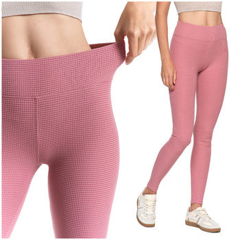 LEGGINSY DAMSKIE ZE STRUKTURĄ CIEPLEJSZE GETRY Z WYSOKIM STANEM MORAJ