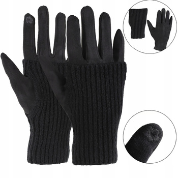 Rękawiczki Zimowe Damskie Sweterek Dotykowe MORAJ