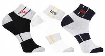 Skarpetki Męskie 3/4 Skarpety Za Kostkę Paski Wzory MORAJ 3-PAK