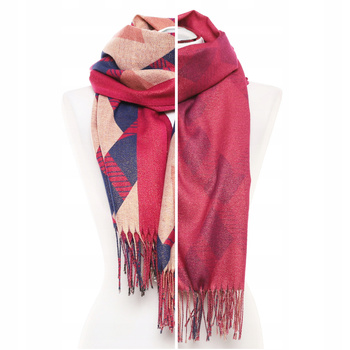 Dwustronny SZAL DAMSKI Szalik na Jesień Elegancki Modny Kolor MORAJ