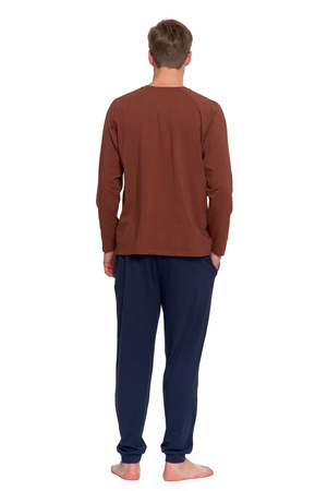 PIŻAMA MĘSKA DWUCZĘŚCIOWA DŁUGI RĘKAW I SPODNIE WYGODNA STYLOWA MORAJ