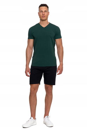 T-SHIRT MĘSKI PREMIUM Koszulka z Krótkim Rękawem Gładka Slim Fit MORAJ 