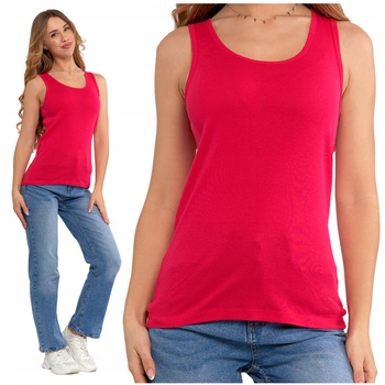 TANK TOP DAMSKI Koszulka Gładka Na Ramiączkach Kobiecy Podkoszulek MORAJ