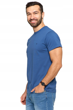 T-SHIRT MĘSKI PREMIUM Koszulka Gładka Bluzka z Haftem Bawełniana MORAJ 