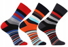 Wysokie Skarpety w Kolorowe Paski Skarpetki Garniturowe 3-PAK MORAJ