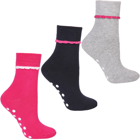 CIEPŁE SKARPETY DAMSKIE Z ABS GRUBE SKARPETKI 3-PAR MORAJ