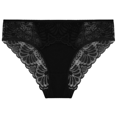 MAJTKI DAMSKIE ELEGANCKIE FIGI Z KORONKĄ BAWEŁNIANE MORAJ 6-PAK 