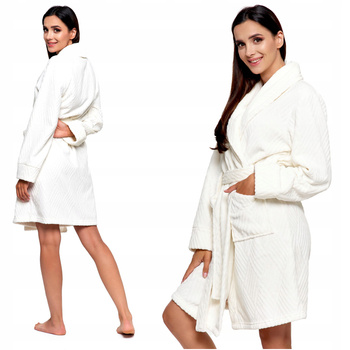 SZLAFROK DAMSKI Ciepły Wiązany Miękki Puszysty Wygodny Klasyczny MORAJ