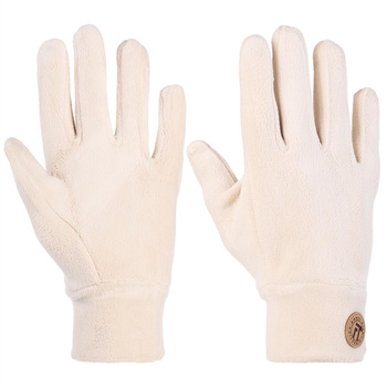 Rękawiczki Damskie Klasyczne Zimowe Ciepłe z Naszywką na chłodne dni MORAJ