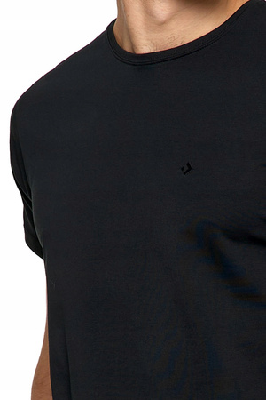 T-SHIRT PREMIUM MĘSKI Koszulka Gładka Bluzka Haft Logo Bawełna MORAJ 