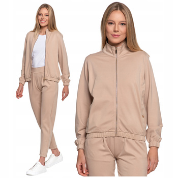 BLUZA DAMSKA BOMBERKA ROZPINANA GŁADKA ZE STÓJKĄ BEZ KAPTURA MORAJ