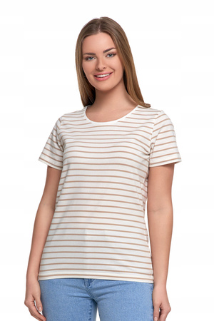 T-SHIRT DAMSKI w Paski Luźna Koszulka Bluzka z Krótkim Rękawem MORAJ 