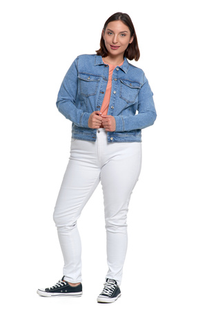 JEANSOWA KURTKA DAMSKA KLASYCZNA JEANS MODNA STYLOWA PRZEJŚCIOWA MORAJ