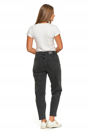 Spodnie Mom Fit Jeansowe Damskie z Wysokim Stanem Luźne Jeansy MORAJ 