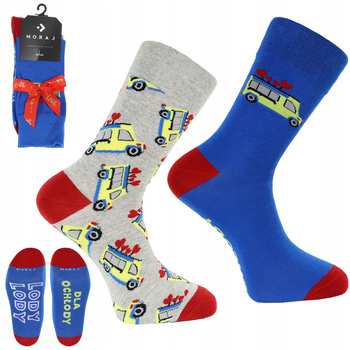 Skarpety Męskie Wysokie Skarpetki Prezent na Walentynki MORAJ 2-pak