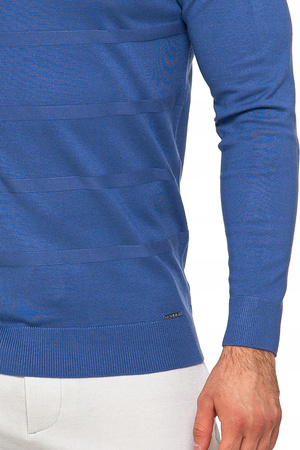 Elegancki Sweter Męski Okrągły Dekolt Klasyczny z Wiskozy Wygodny MORAJ 