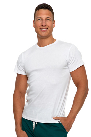PODKOSZULKA KOSZULKA MĘSKA 100 % BAWEŁNA T-SHIRT NA KRÓTKI RĘKAW MORAJ 