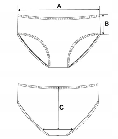 Majtki Bawełniane Figi Klasyczne Bikini Damskie Gumka w Paski 3-szt. MORAJ 